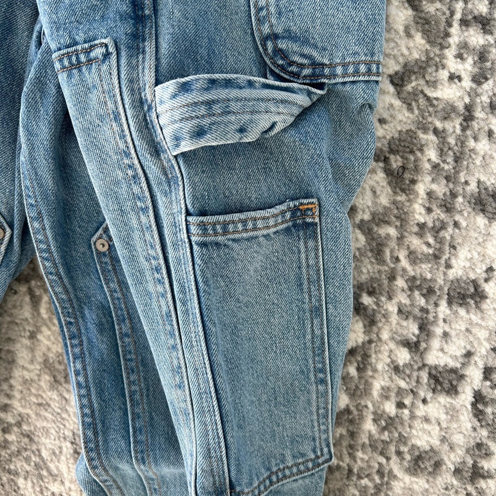 Denim Forum Light Blue High-Rise Carpenter Jeans - Picture 9 of 12